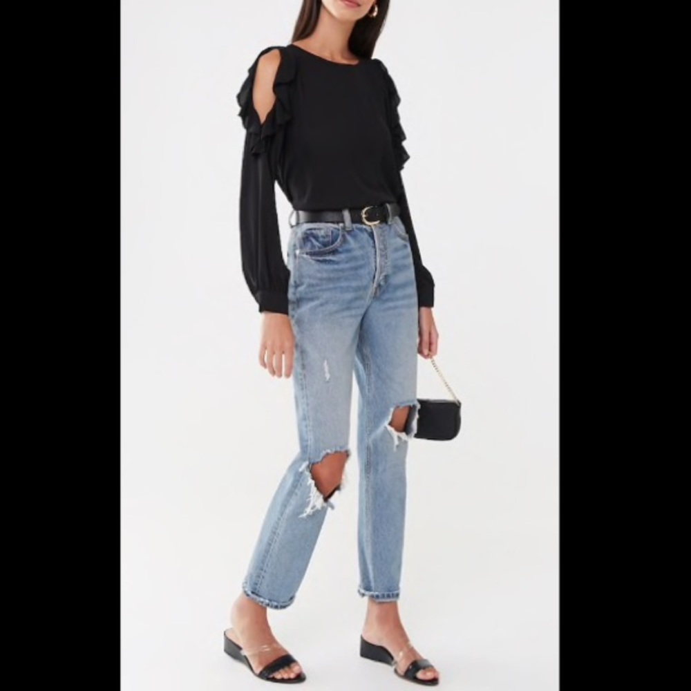 Long Sleeve Open Shoulder Top NWT 🥳
